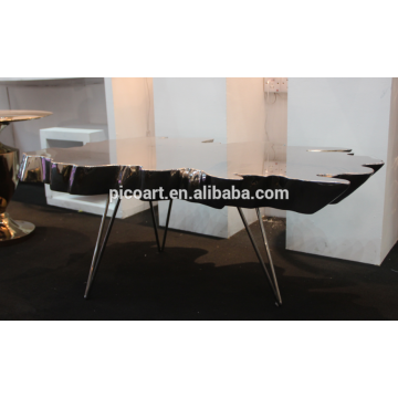 Handicraft stainless steel polished table abstract art new products for hotel decor